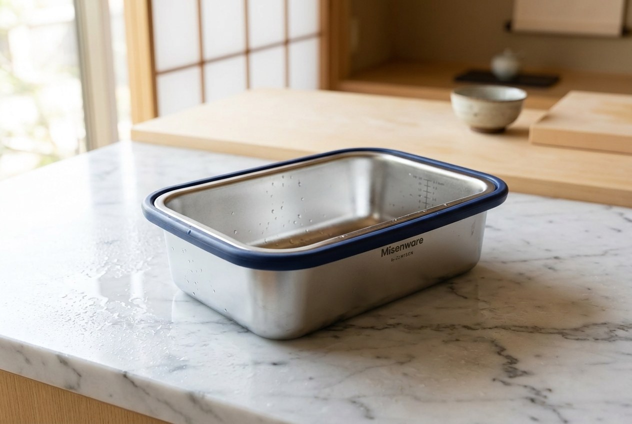 洗浄後の真っ白なMisenware容器